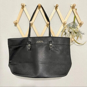 Joe’s Jeans Vegan Leather Black Tote Bag